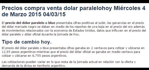 Precio del dólar hoy en argentina. Precio Dolar Blue Hoy Argentina : Cotizacion del dolar ...