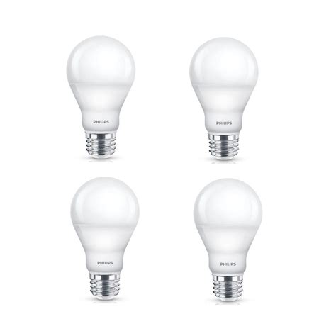 Philips 10w60w Daylight A19 Dimmable Led Light Bulb 4 Pack The