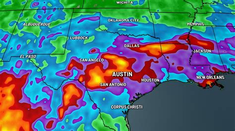 Timing Rainfall Amounts For Central Texas Patabook News