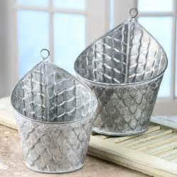 Galvanized Hanging Planters Baskets Buckets And Boxes