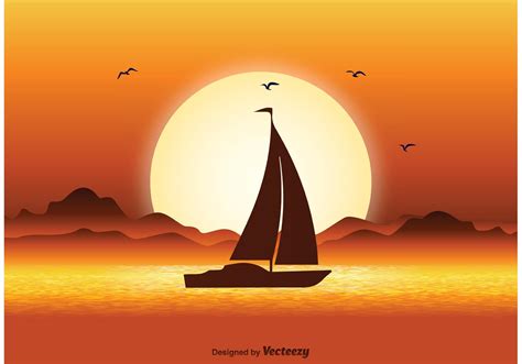 Sunset Illustration - Download Free Vector Art, Stock Graphics & Images