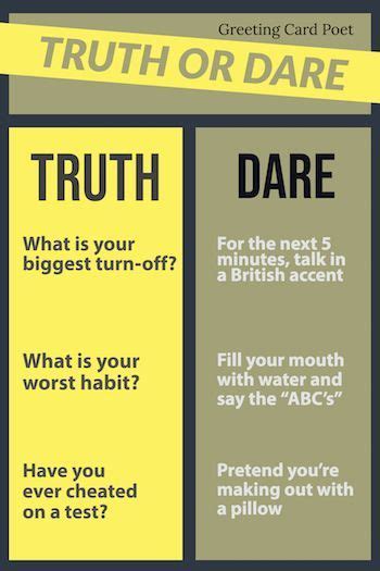 217 Truth Or Dare Questions And Dares To Make Your Jaws Drop Truth Or Dare Questions Truth