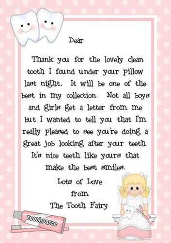 Tooth Fairy Letter Template Free Printable Placesnsa