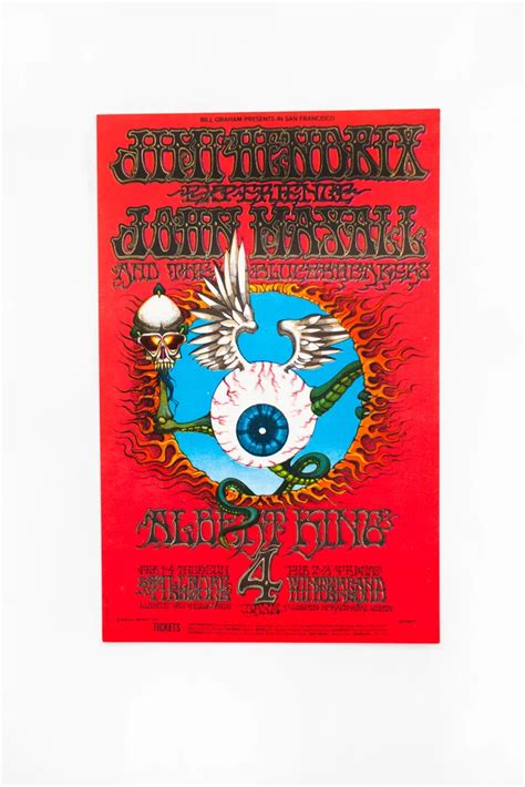 Fillmore West Psychedelic Posters Albert King John Mayall Bill