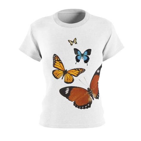 Butterfly Shirt Large Butterflies Shirt Graphic Tee Etsy