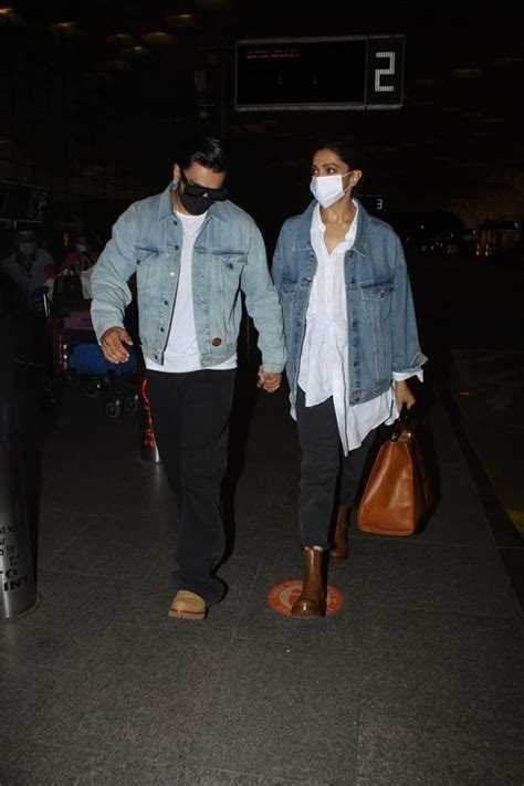 Twinning And Winning Deepika Padukone And Ranveer Singh Fly Out Of Mumbai