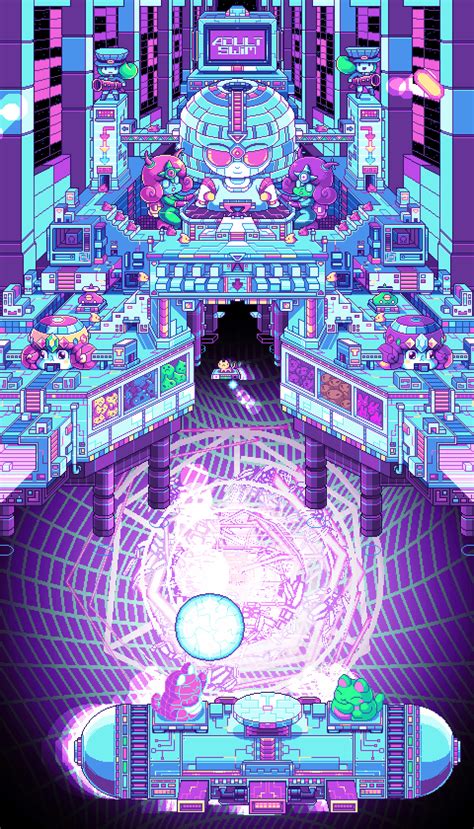 The original artist hasn't compiled them into a single accessible resource like this and all of the images have the source written on them so it makes sense for op to post this link instead of the source. Paul Robertson pixel art - Otherworldly Psychedelic GIFs