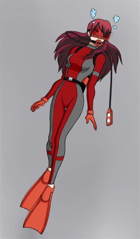 Mitsuru Kirijo From Persona In Red Wetsuit Concept Design Girls