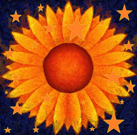 Sunflower Stars Digital Art By Virgil Gann Fine Art America