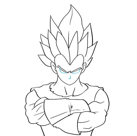 How To Draw Vegeta From Dragon Ball Really Easy Drawing Tutorial