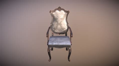 vintage dining chair download free 3d model by ahmed emara emara666 [5682e21] sketchfab
