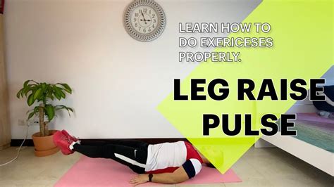 How To Do Leg Raise Pulse No Equipment Workout For Beginners Youtube