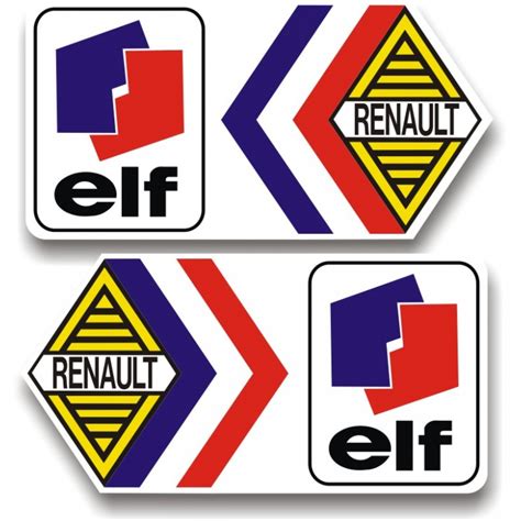 2 Stickers Renault Elf Taille Au Choix