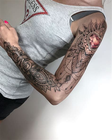 Lace Arm Tattoo Adrianna Tattoo Artist Poland Lace Sleeve Tattoos