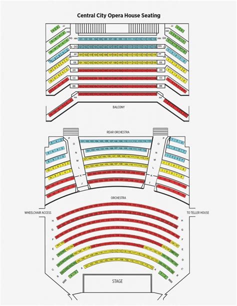 Bellco Theater Seat Map