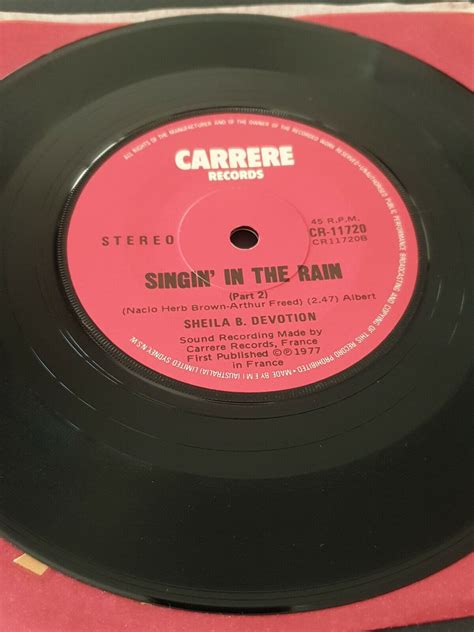 Sheila B Devotion Singin In The Rain 1977 7 Vinyl Single Record