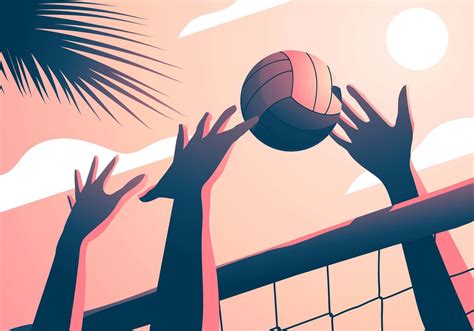 Beach Volleyball Summer Holiday 266415 Vector Art at Vecteezy