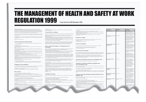 Management Of Health And Safety At Work Pvc Wallchart Safetyshop
