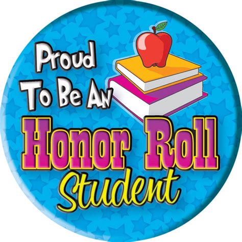 Honor Roll Student Button Jones School Supply