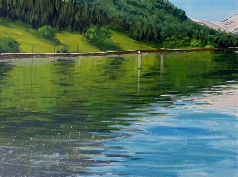 How To Paint Reflective Water In Acrylic — Art By Nolan