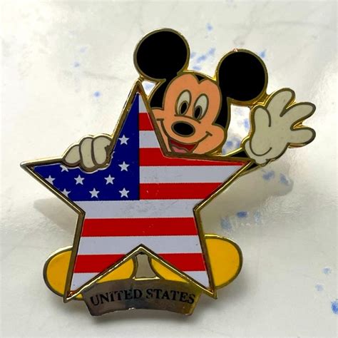 Disney Accessories Disney Mickey Mouse Patriotic Star Pin Us