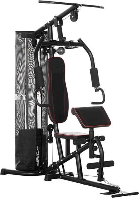 Soozier Home Gym Multifunction Gym Equipment With 100lbs Weight Stack