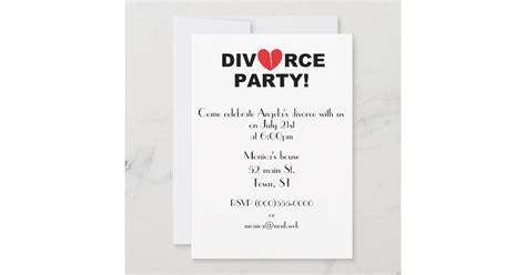 Divorce Party Invitations Zazzle