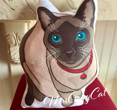 Siamese Cat Pillow Cool Cat Stuff Cool Cat Creations Cat Lover Etsy