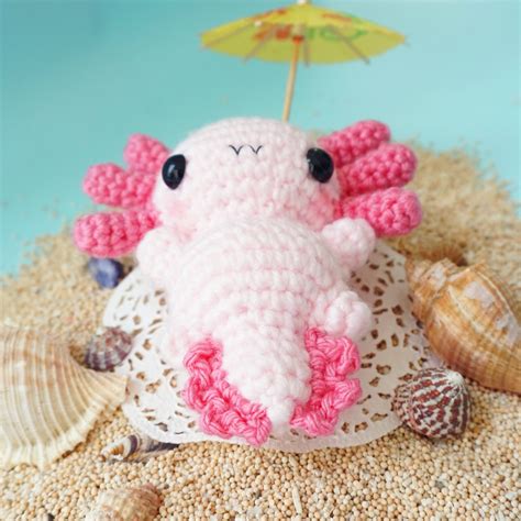 Crochet Pattern Lily The Baby Axolotl Etsy Canada