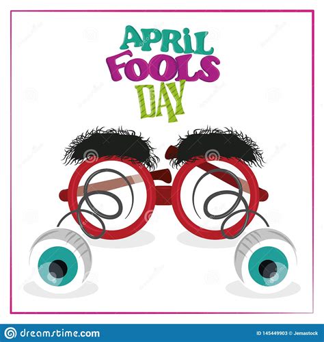 April Fools Day Card Stock Vector Illustration Of Design 145449903