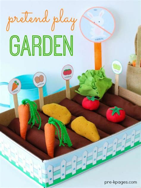 Easy Diy Pretend Play Vegetable Garden For Learning And Fun In