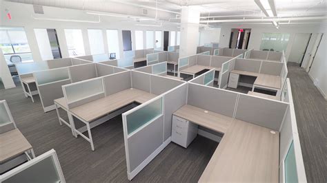 Office Interiors Glass Cubicles Design And Furniture Installation Ny