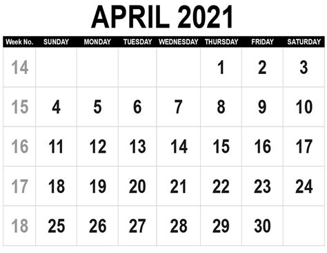 Download april 2021 calendar as html, excel xlsx, word docx, pdf or picture. Printable Blank April 2021 Calendar - Printable Calendar