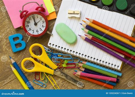 School And Office Equipment Stationery Materials Stock Image Image