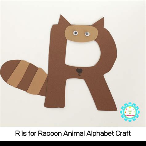 R Is For Racoon Alphabet Craft For Preschool