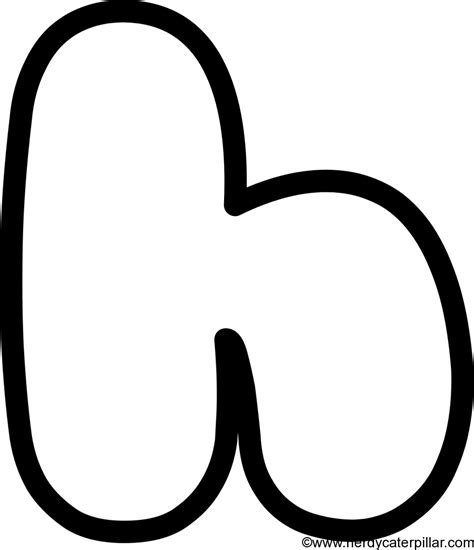 Lowercase Bubble Letter H Nerdy Caterpillar Bubble Letters
