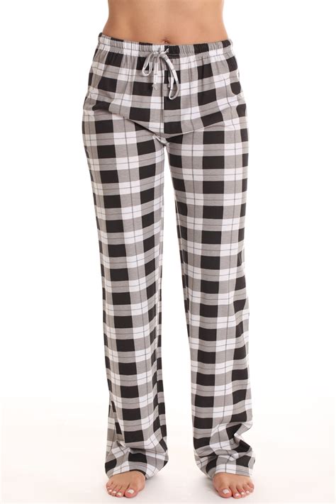 Just Love Women Pajama Pants Sleepwear Small Black Plaid