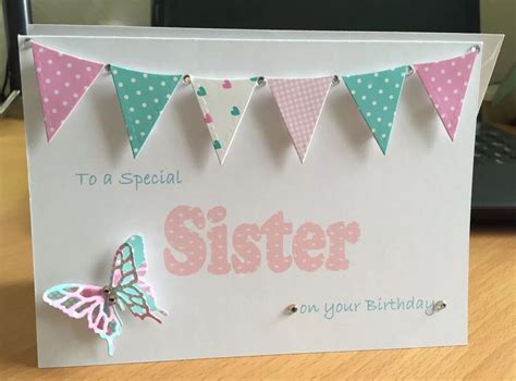 Birthday card ideas for sister. Handmade Personalised Birthday Card Cards Gift Mum Sister ...