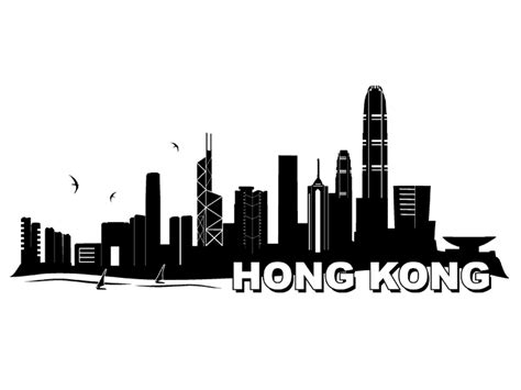 Wandtattoo Hong Kong Skyline Wandtattoode