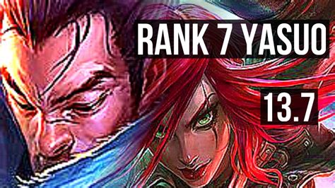 YASUO Vs KATA MID Rank 7 Yasuo 7 2 8 Godlike TR Challenger 13