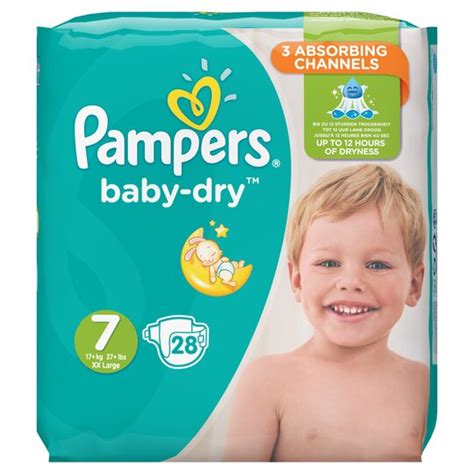 Pampers Baby Dry Size 7 Essential Pack 28 Nappies Tesco Groceries