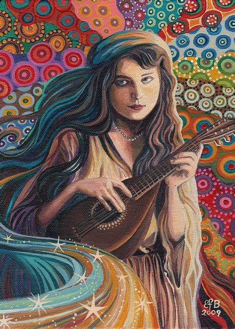 Gypsy Moon Psychedelic Goddess Art 16x20 Maria In 2019 Arte