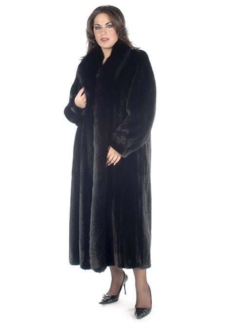 Mink Coat Plus Size Ranch Fox Trimmed Madison Avenue Mall Furs