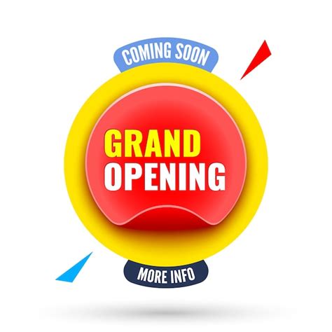 Premium Vector Coming Soon Grand Opening Banner Tag Label Sticker