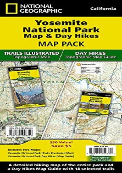 Download §pdf Yosemite National Park Map And Day Hikes Map Pack