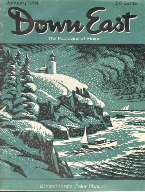 Down East Magazine With Lighthouse Cover January 1964 Lighthouse Digest