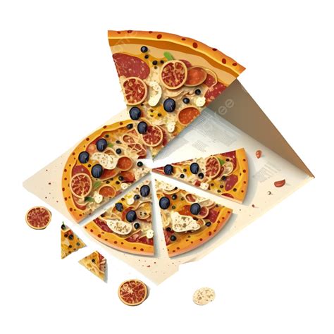 Pizza Food Fast Food Catering Cartoon Illustration Decoration Pattern Pizza Food Fast Food