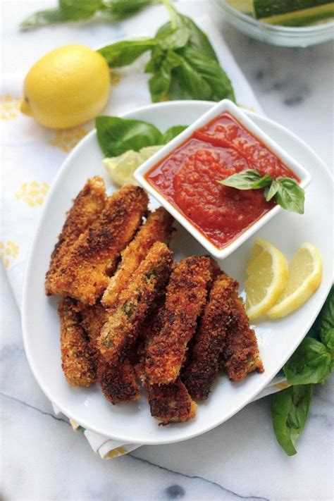 What i like is 10 minute prep, how firm zucchini turns out and. Crispy Zucchini Sticks with Spicy Marinara Dipping Sauce ...
