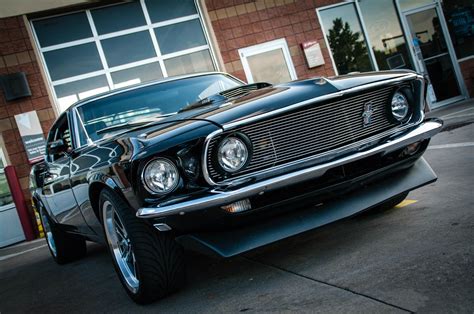 black ford mustang coupe car ford mustang ford muscle cars hd wallpaper wallpaper flare