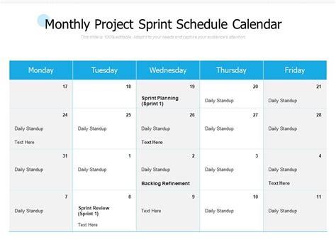 Top 7 Sprint Schedule Templates With Samples And Examples
